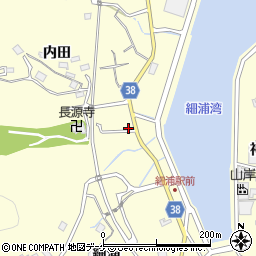 岩手県大船渡市末崎町細浦周辺の地図