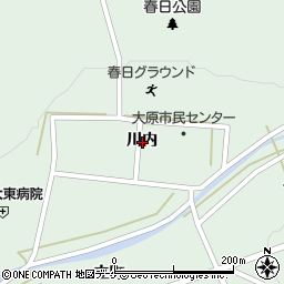 岩手県一関市大東町大原川内周辺の地図