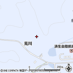 岩手県陸前高田市気仙町荒川周辺の地図