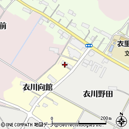 岩手県奥州市衣川向館1周辺の地図