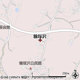 岩手県陸前高田市米崎町糠塚沢周辺の地図