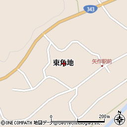 岩手県陸前高田市矢作町東角地周辺の地図
