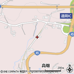 岩手県陸前高田市米崎町（高畑）周辺の地図