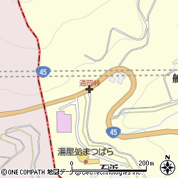 通岡峠周辺の地図