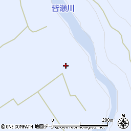 秋田県湯沢市皆瀬長游周辺の地図
