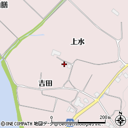 岩手県奥州市前沢生母吉田周辺の地図