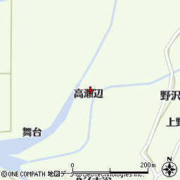 山形県遊佐町（飽海郡）野沢（高瀬辺）周辺の地図