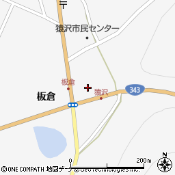 岩手県一関市大東町猿沢板倉周辺の地図