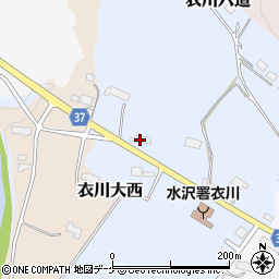 岩手県奥州市衣川六道157-2周辺の地図