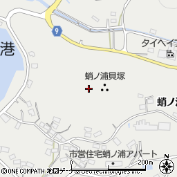 蛸ノ浦貝塚周辺の地図
