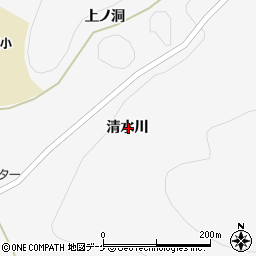 岩手県一関市大東町猿沢清水川周辺の地図