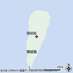 珊琥島周辺の地図