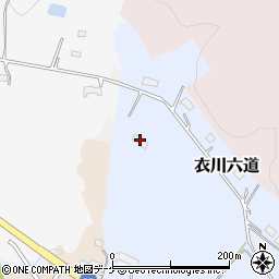 岩手県奥州市衣川六道270周辺の地図