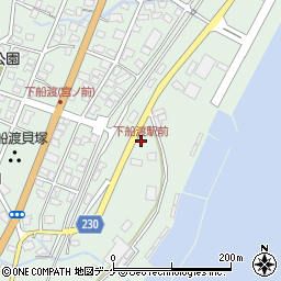 下船渡駅前周辺の地図