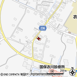 衣川郵便局周辺の地図