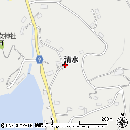 岩手県大船渡市赤崎町清水41周辺の地図