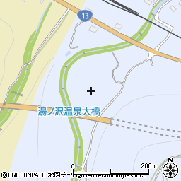 秋田県湯沢市下院内湯ノ沢周辺の地図