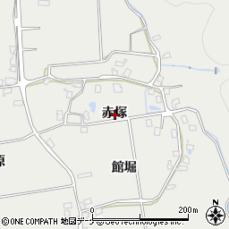 秋田県湯沢市横堀赤塚周辺の地図
