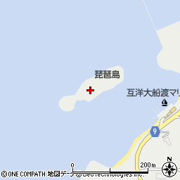 岩手県大船渡市赤崎町琵琶島周辺の地図