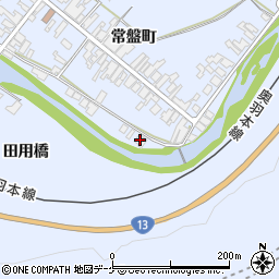 秋田県湯沢市下院内常盤町154周辺の地図