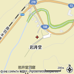 秋田県湯沢市上院内岩井堂周辺の地図