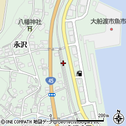 大船渡魚市場前駅周辺の地図