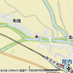秋田県湯沢市上院内町後197周辺の地図