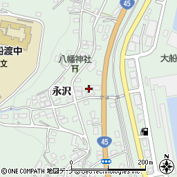 岩手県大船渡市大船渡町永沢周辺の地図