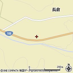 秋田県湯沢市上院内長倉周辺の地図