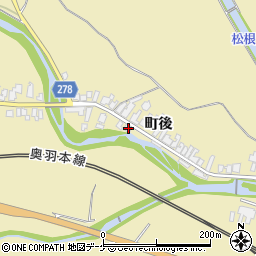 秋田県湯沢市上院内町後207周辺の地図
