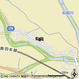 秋田県湯沢市上院内（町後）周辺の地図