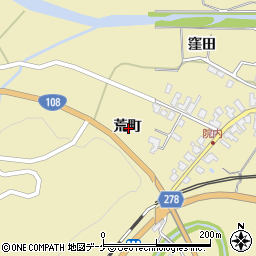 秋田県湯沢市上院内荒町周辺の地図