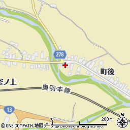 秋田県湯沢市上院内町後213周辺の地図