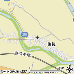 秋田県湯沢市上院内町後174周辺の地図