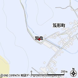 秋田県湯沢市下院内黒森周辺の地図