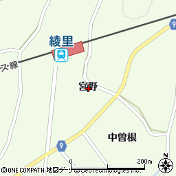 岩手県大船渡市三陸町綾里宮野周辺の地図