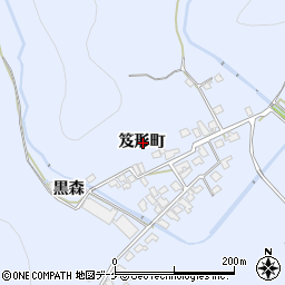 秋田県湯沢市下院内笈形町周辺の地図