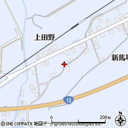 秋田県湯沢市下院内新馬場57周辺の地図