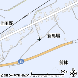 秋田県湯沢市下院内新馬場90周辺の地図