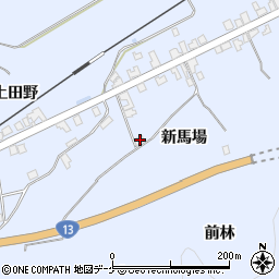 秋田県湯沢市下院内新馬場105周辺の地図