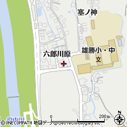 秋田県湯沢市横堀六郎川原34周辺の地図