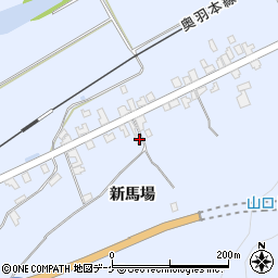 秋田県湯沢市下院内新馬場167周辺の地図