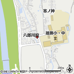秋田県湯沢市横堀六郎川原13周辺の地図