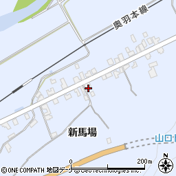秋田県湯沢市下院内新馬場165周辺の地図