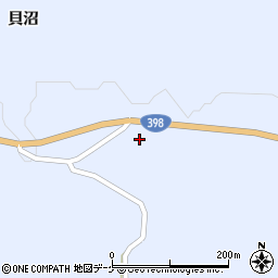秋田県湯沢市皆瀬上貝沼周辺の地図
