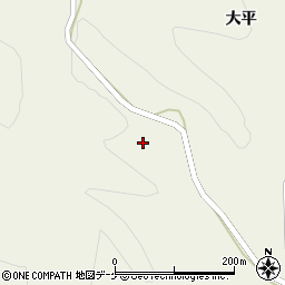 岩手県一関市大東町沖田小平谷周辺の地図