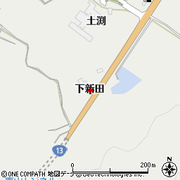 秋田県湯沢市横堀下新田周辺の地図