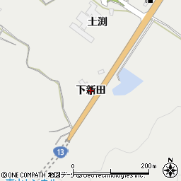 秋田県湯沢市横堀（下新田）周辺の地図