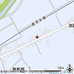 秋田県湯沢市下院内新馬場198周辺の地図