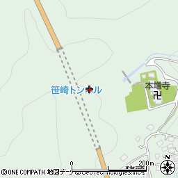 笹崎トンネル周辺の地図